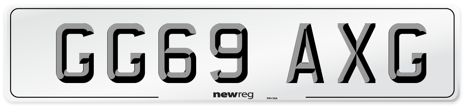 GG69 AXG Number Plate from New Reg